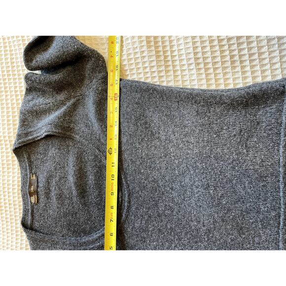 Zara Charcoal Gray U Neck Wool & Cashmere Y2K Style Sweater Mini Dress Medium - Picture 8 of 9